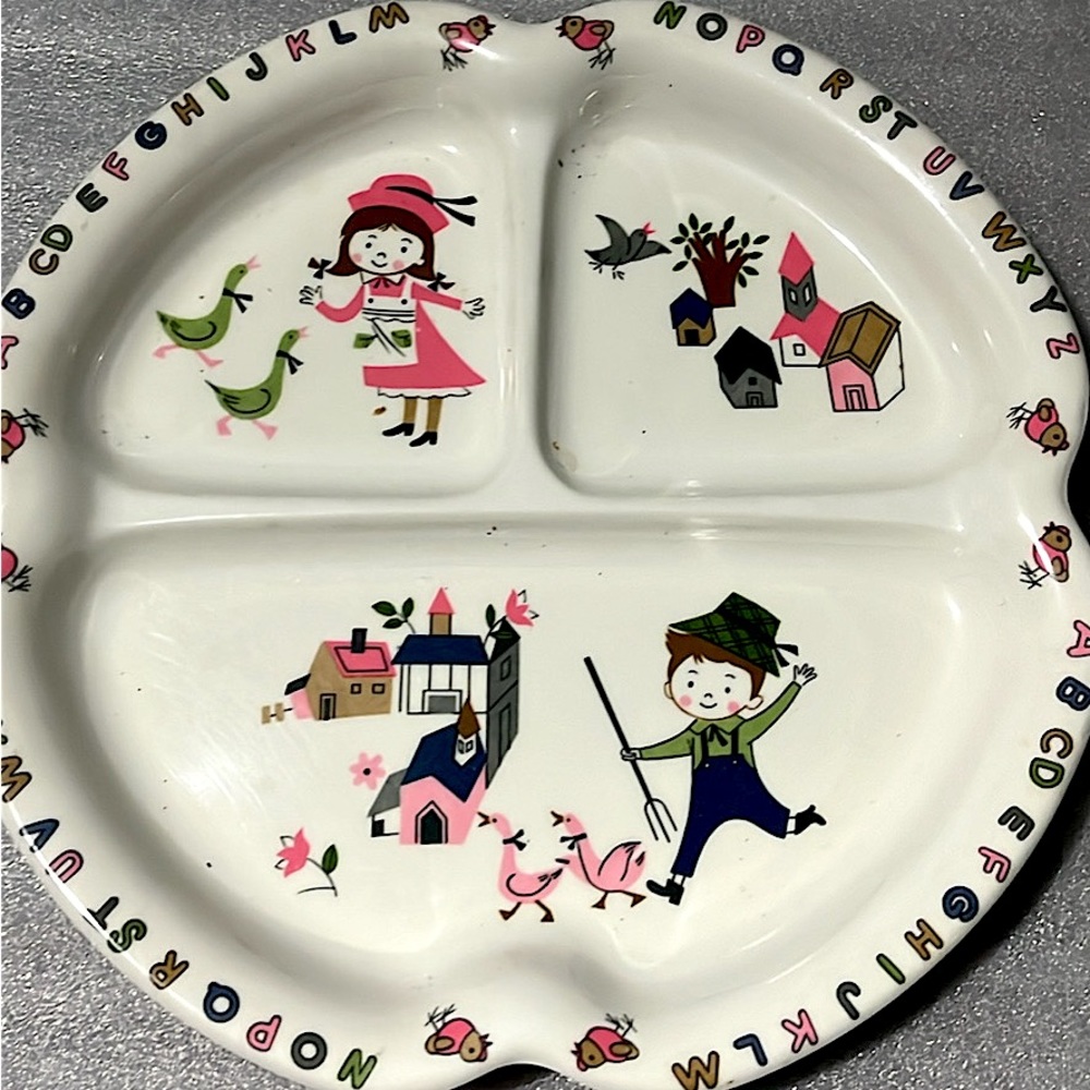 Vintage Melamine Children’s Plate